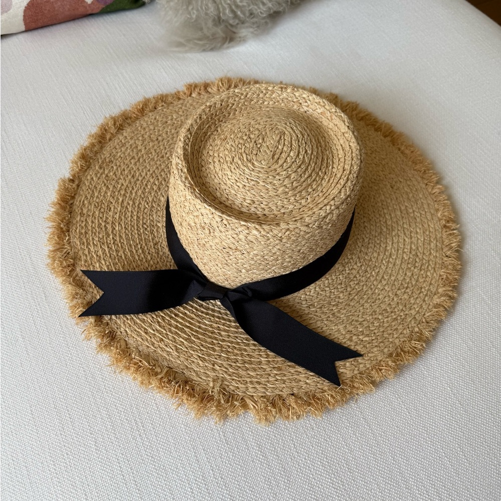 Lack of Color Straw Sun Hat with Black Ribbon